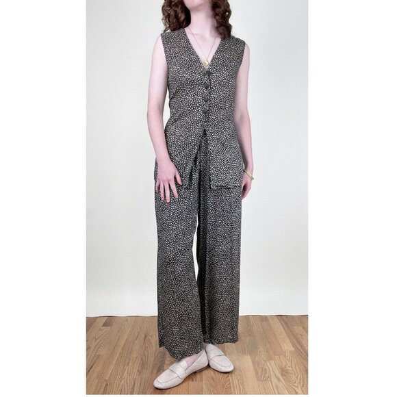 Vintage Matching Set Trouser Pants Vest Top Suit Old Money Quiet Luxury 90s Y2K - Picture 6 of 12